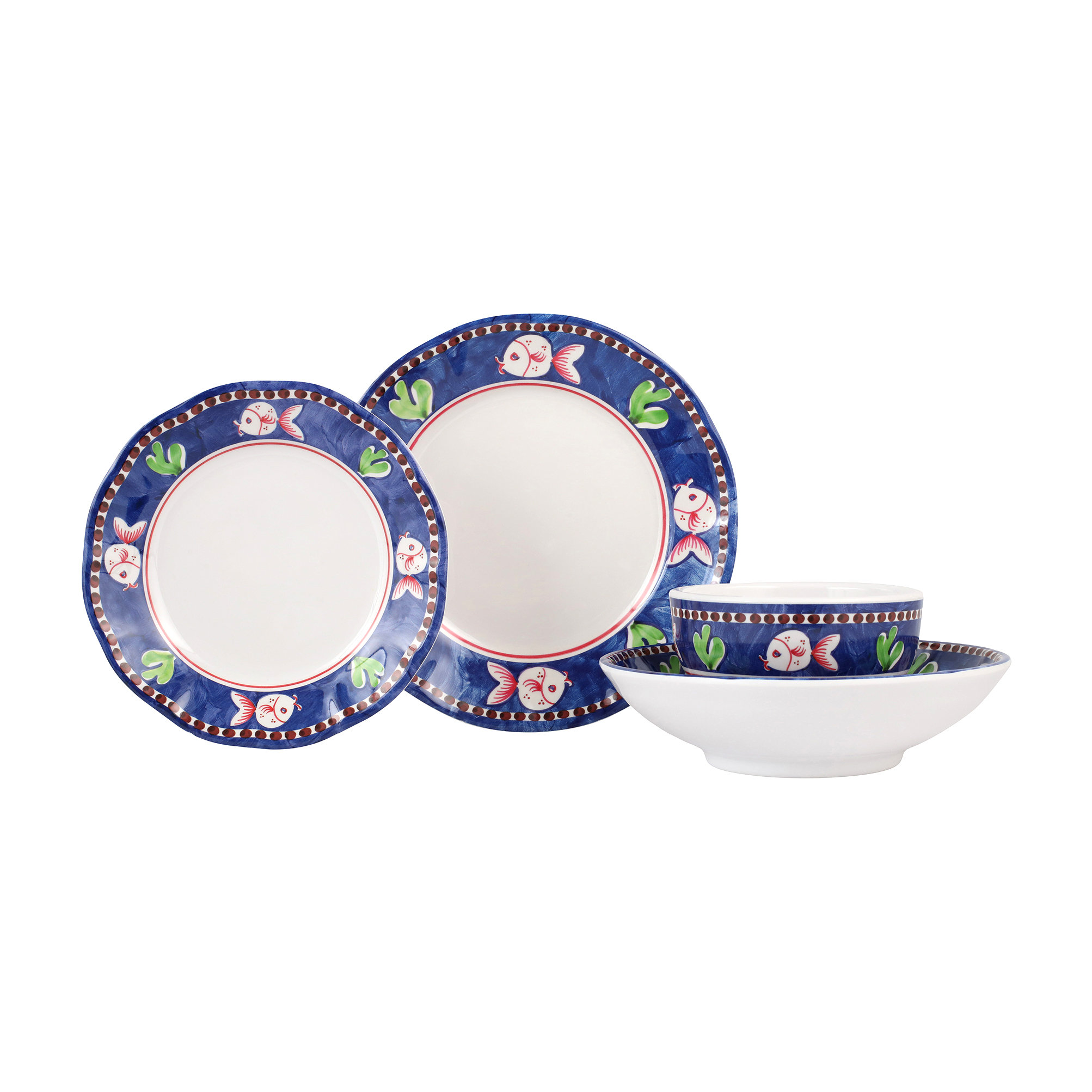 Vietri Melamine Campagna Pesce Piece Place Setting Wayfair